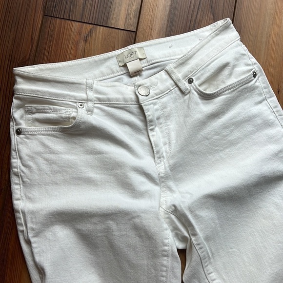 Loft curvy skinny white jeans size 0 - Picture 5 of 5